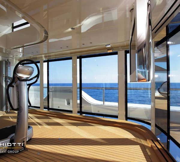 Luxury yacht Grace E - Gym - Photo by Giuliano Sargentini