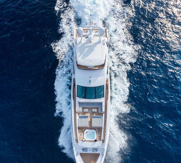 Luxury yacht IRON MAN from above - Photo credit Quin BISSET
