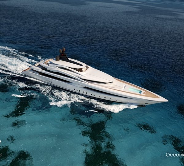 Luxury yacht Oceanic 70 from above