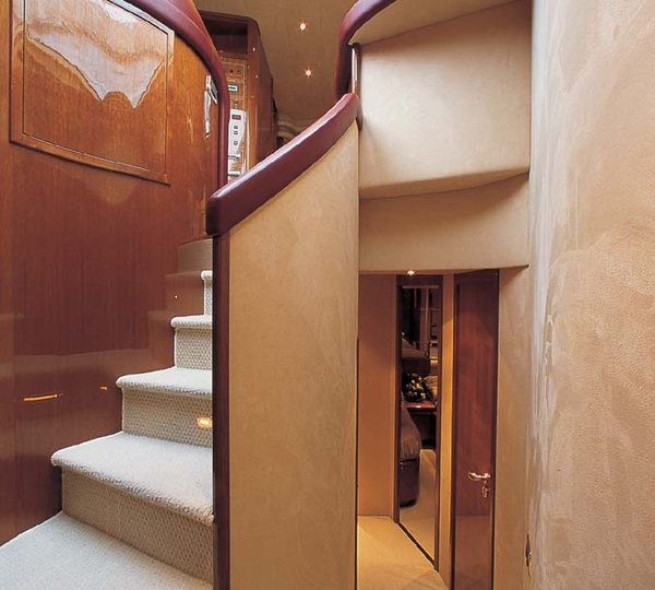 MOTOR YACHT IRIS - Stairs to guest cabins