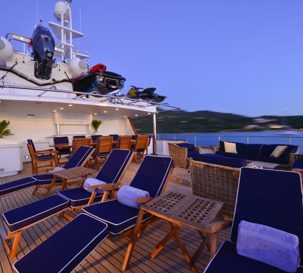 Upper deck chaise lounges