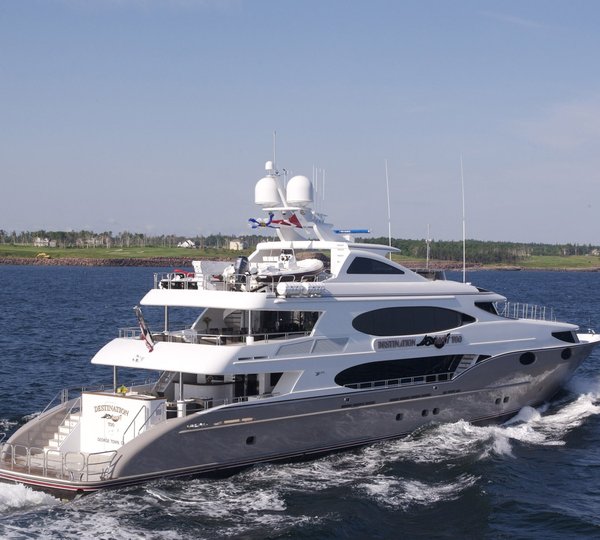 MY Destination Fox Harbr Too - Main Profile From Stern View