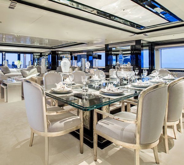 MY SILVER ANGEL - Formal dining on main deck