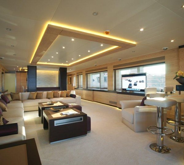 Main salon on board of yacht Tatiana by Bilgin Yachts