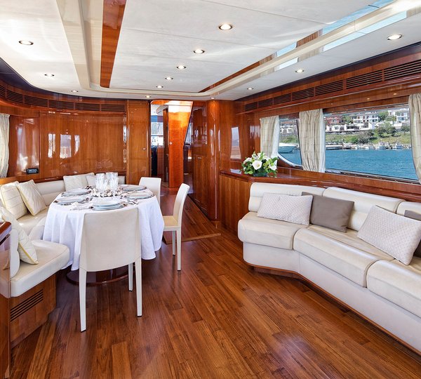 Motor Yacht AQVA - Salon view forward