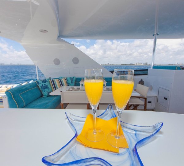 Motor Yacht ASPEN ALTERNATIVE - Sundeck drinks