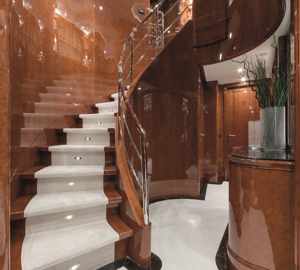 Motor Yacht CHECKMATE. -  Guest Foyer and Stairs