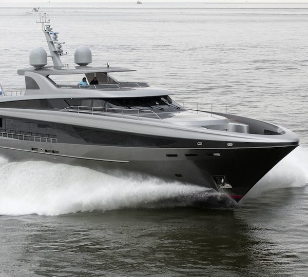 Motor Yacht Lucia M at her sea trials - Photo Credit to E.J. Bruinekool