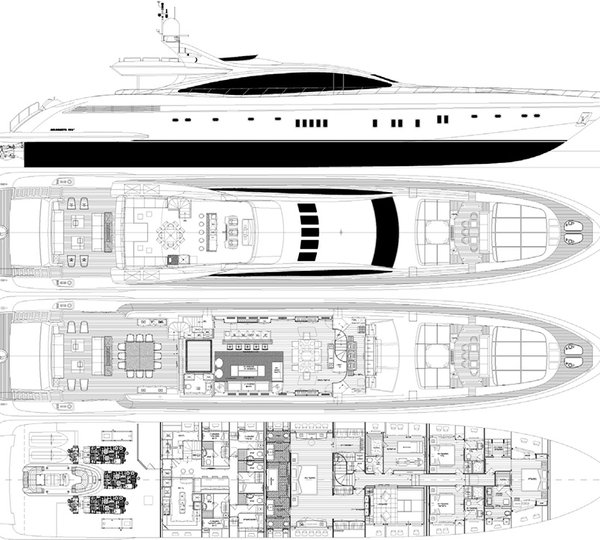 Motor Yacht MOONRAKER - Layout