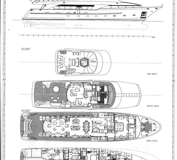 Motor Yacht PIDA - Layout