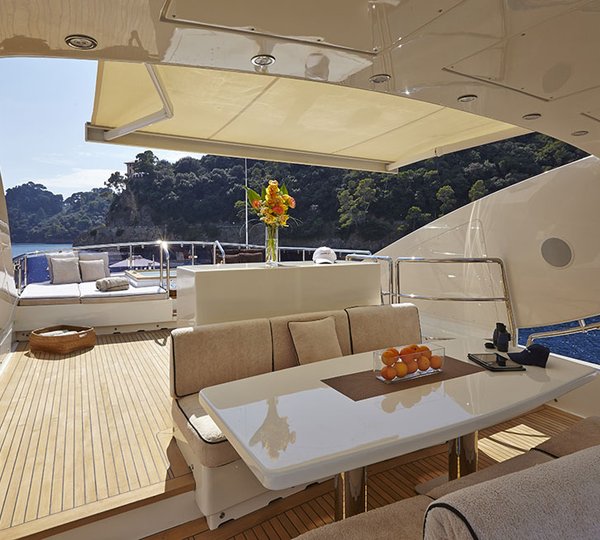 Motor yacht ANTELOPE III - Sundeck Dining and Sunpads