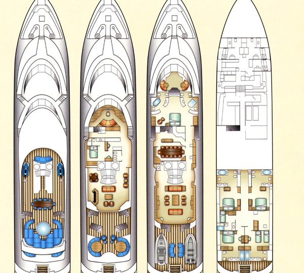 Motor yacht LAZY Z - Layout