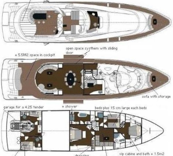 Motor yacht MIA - Layout