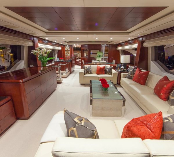 Motor yacht SORRIDENTE - Salon view forward