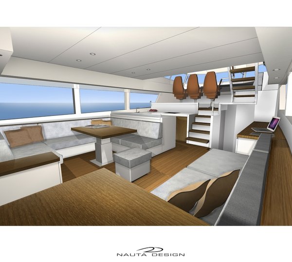 Motor Yacht Rupert 80 Galley up saloon aft right