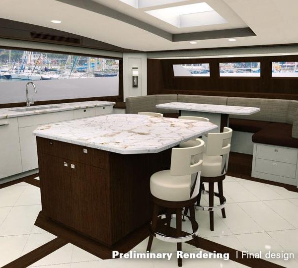 Preliminary rendering of the 100 RPH superyachts galley