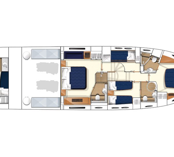 Princess 64 LADY M - Layout