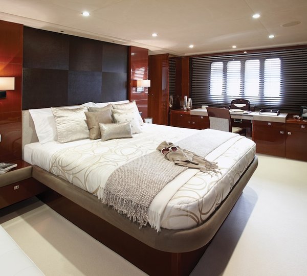 Princess 72 motoryacht master cabin - Image courtesy of Princess Yachts International