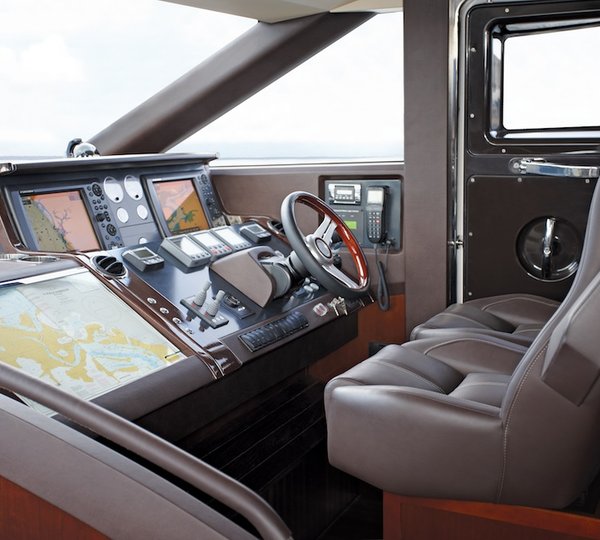Princess 72 super yacht - Helm - Image courtesy of Princess Yachts International