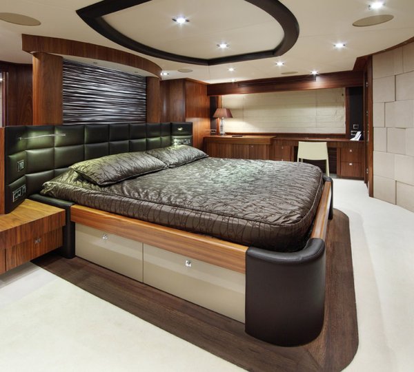 SIMPLE PLEASURE - Master stateroom view credit Sunseeker Yachts