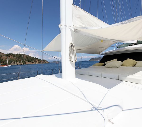 Sail Yacht ANGELO II -  Foredeck Sunpads and Bimini