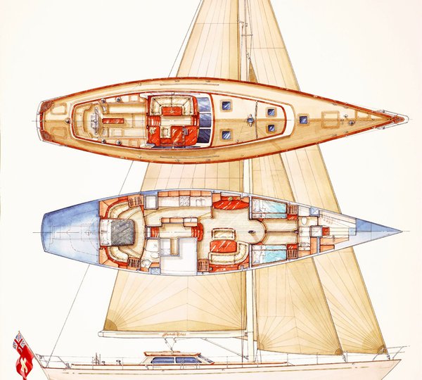 Sail yacht JAN DE VRIES -  Layout
