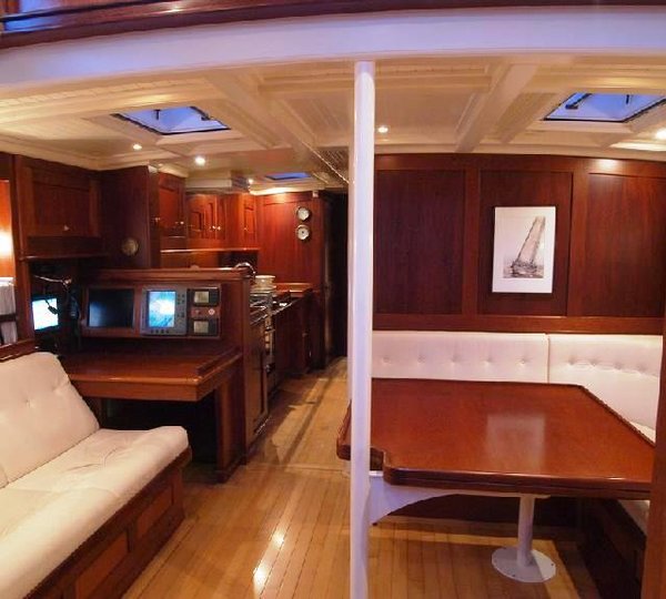 Sail yacht LADY ANN -  Dining and Nav Station
