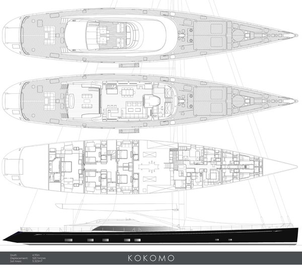 Sailing Yacht Kokomo III - Plans