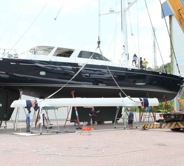Sailing Yacht Silver Lining at Phithak Shipyard - Image courtesy of Chris Lenz
