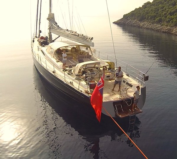 Sailing yacht MRS MARIETTA CUBE - At Anchor