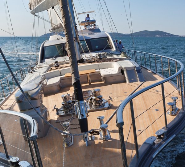 Sailing yacht Merlin - From the Bow