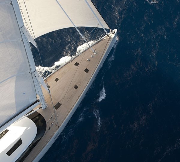 Sailing yacht Zefira From Above