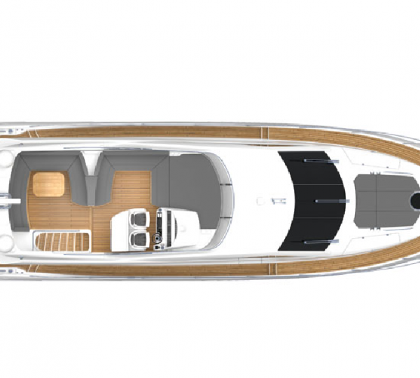 Sunseeker Manhattan 63 Yacht from above - Image courtesy of Sunseeker
