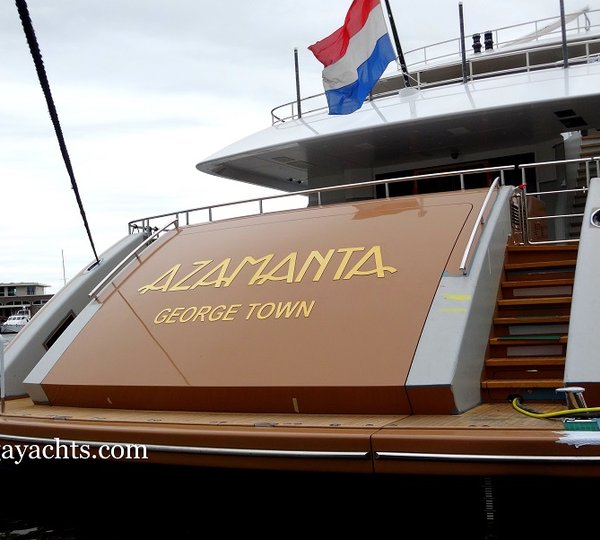 Super yacht AZAMANTA - aft view - Photo by Dutchmegayachts