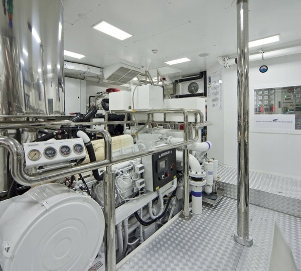 Superyacht BARAKA engine room