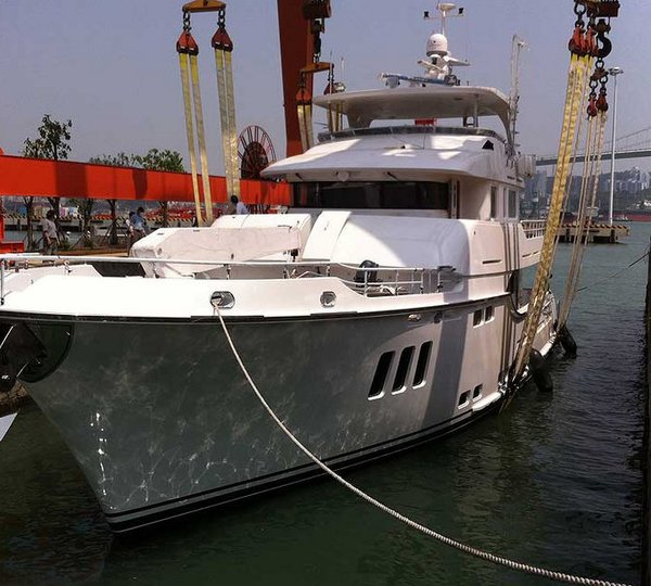 Superyacht Koonoona at launch