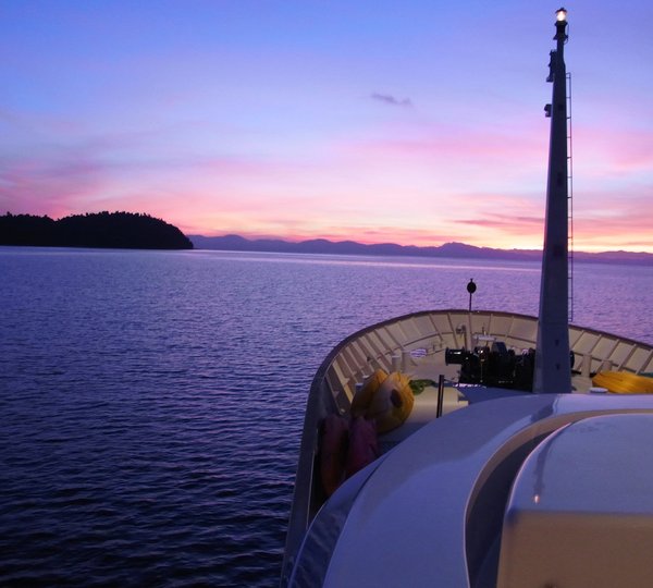 Superyacht NORTHERN SUN - Sunset from Bow
