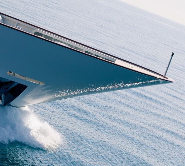 Superyacht PRIDE -  Running Shot of Bow