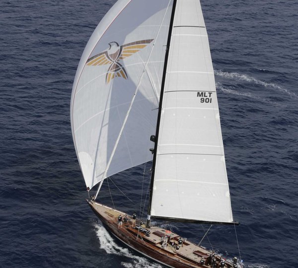 Superyacht Tempus Fugit under sail