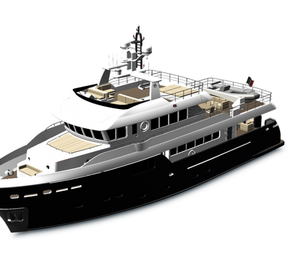 The luxury motor yacht Darwin Class 95