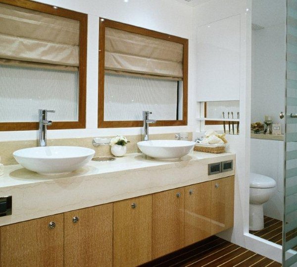 The AquaCat 80 Superyacht Bathroom