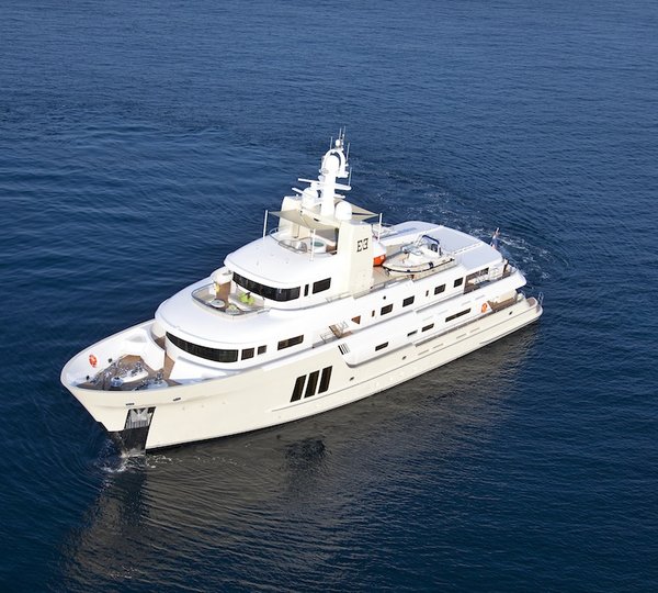 View of the Vripack designed explorer yacht E & E available for charter