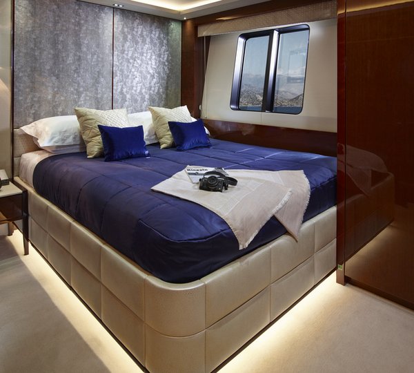X5 superyacht - Port Double Cabin - Photo credit to Princess Yachts International plc