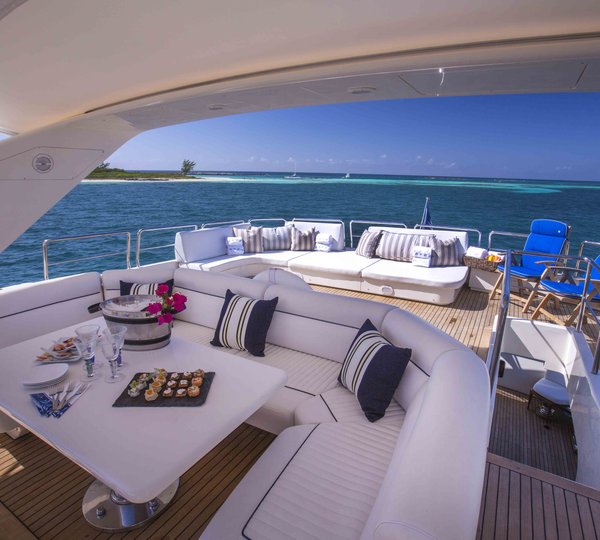 Yacht GRAND BAROSSA - Flybridge looking Aft