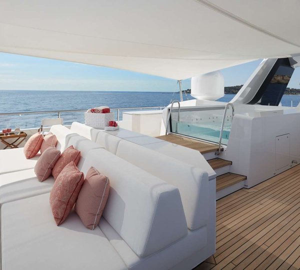 Yacht JOY Exterior Relaxing on the Sundeck - Copyright Feadship
