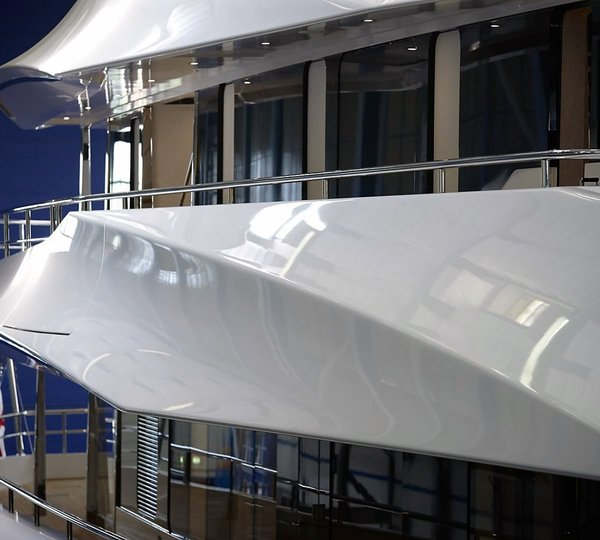 Yacht Joy side fairing detail before launch at Feadship (2)
