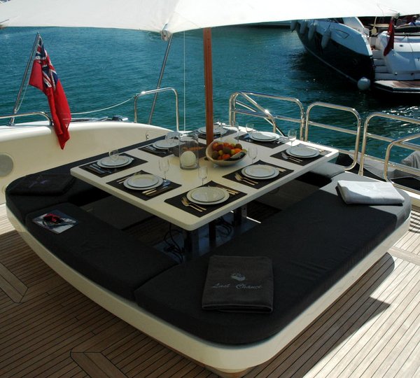 Yacht LAST CHANCE -  Aft Deck Dining