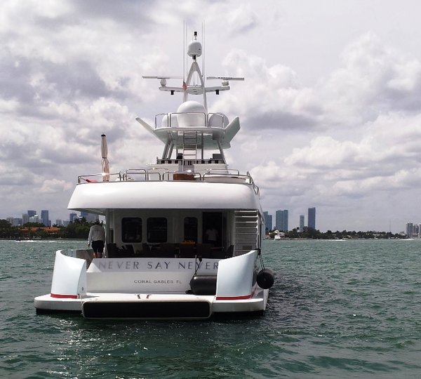 Yacht NEVER SAY NEVER - Aft View
