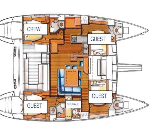 Yacht OMBRE BLU - Layout