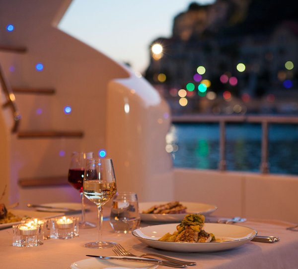 Yacht PERPETUAL -  Aft Deck Dining